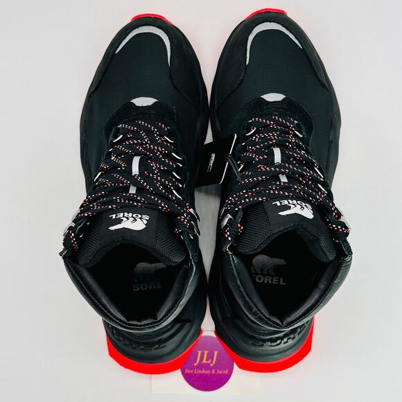 Sorel Women's Kinetic RNEGD Conquest WP Boots Black/Red NL4400-012 Size 5 - Picture 9 of 11